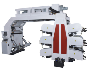 PLC Control High Speed ​​6 Colors Flexo տպագրական մեքենա 100 մ / րոպե 